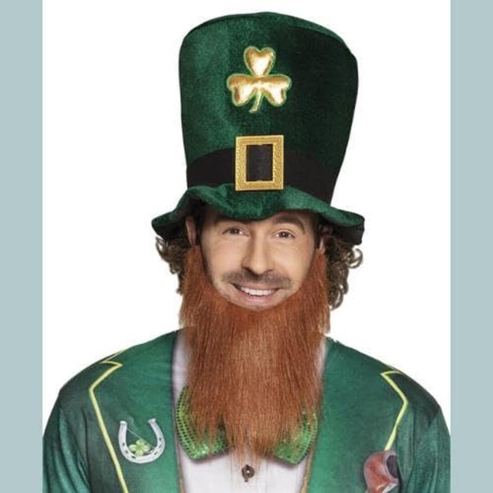 BOLAND — Chapeau Leprechaun vert avec barbe taille unique – Image 3