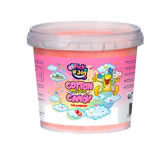 Pot barbe à Papa - Cotton dopping Candy - Funnycandy - Goût fraise avec bonbons pétillants - pot de 50g