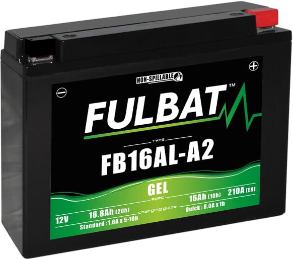 Fulbat - Batterie moto GEL FB16AL-A2 GEL /YB16AL-A2 FULBAT SLA Etanche 16,8AH 210 AMPS