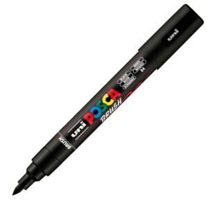 POSCA PC5BR — Marqueur pinceau pointe moyenne noir