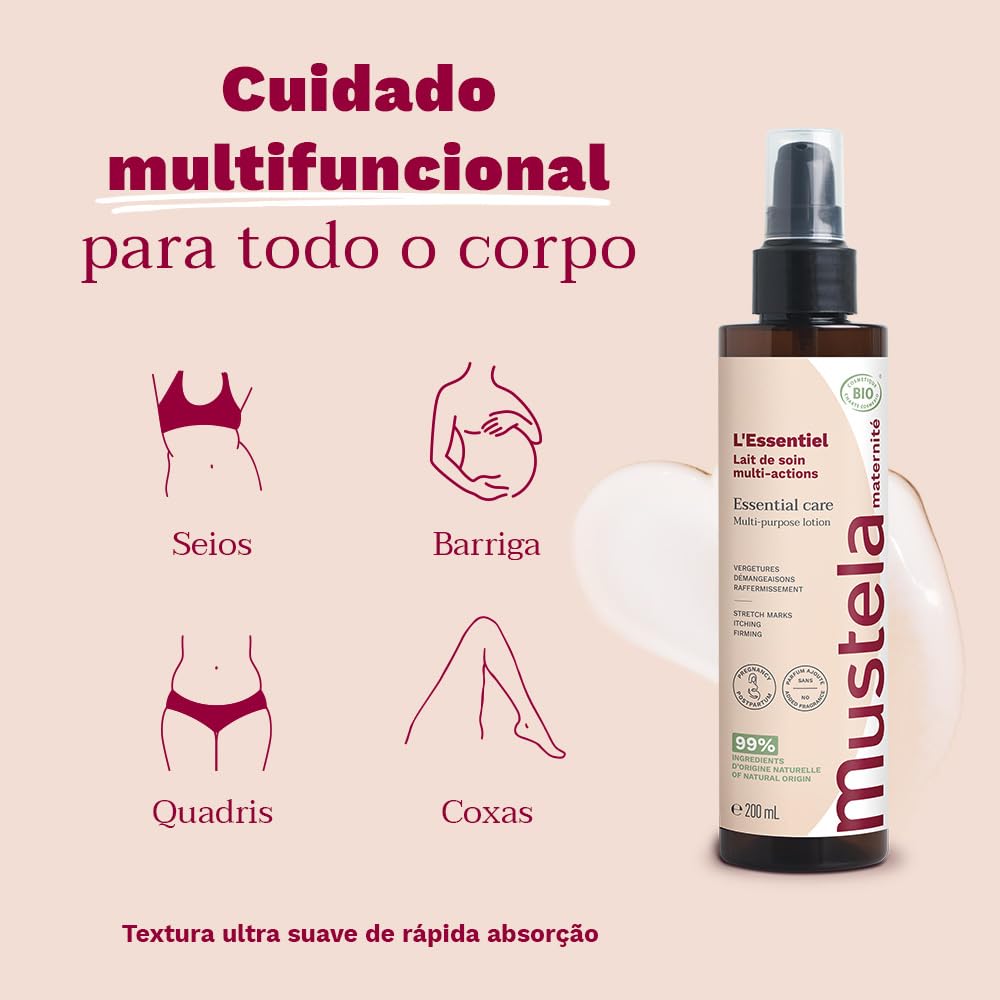 MUSTELA Soin Essentiel — Soin anti-vergetures bio 200 ml – Image 3
