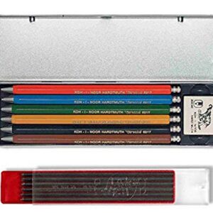 Pack : Koh-I-Noor Porte- mines (Set de 6) + graphite lead 2,0-120 4190 2B
