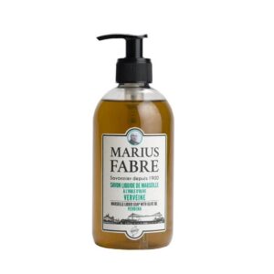 MARIUS FABRE - Savon liquide de Marseille à l'huile d'olive, parfumé à la verveine, mains et corps, flacon pompe 400ml