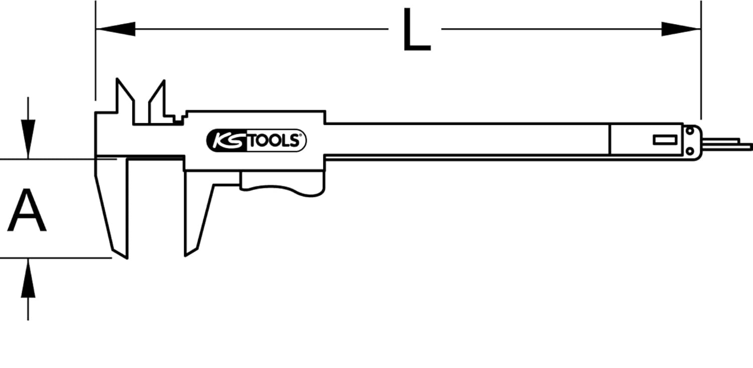KS TOOLS — Calibre à coulisse à double bec 0-150 mm – Image 4