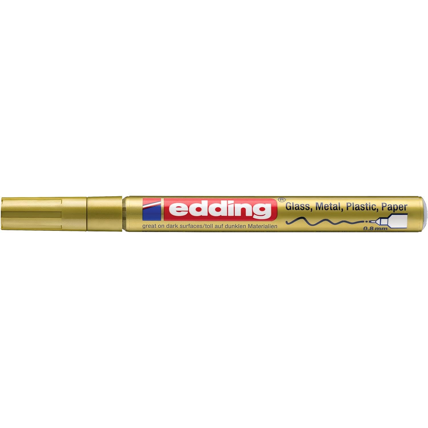 EDDING 780 — Lot de 6 Marqueurs Peinture brillante Or 0,8 mm – Image 2