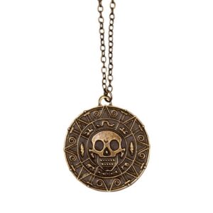 Boland 74126 – Collier pirate fantaisie avec pendentif pour adulte, amulette de pirate, tête de mort, pirate, pirate, carnaval, carnaval, Halloween, soirée à thème