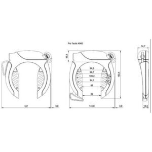 Alternative view of ABUS Pro TECTIC 4960 NR — Antivol de cadre 8,5 mm Noir