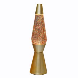 I-TOTAL - Lampe à Lave Magma & Glitter (Gold Glitter)