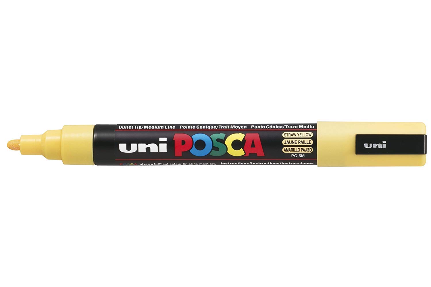 UNI-BALL Marqueur Posca PC-5 M – Jaune Paille – Stylo simple
