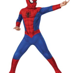 RUBIE'S Marvel Officiel - Déguisement Enfant Classique Spider-Man - Taille 9-10 ans - Costume Complet Carnaval