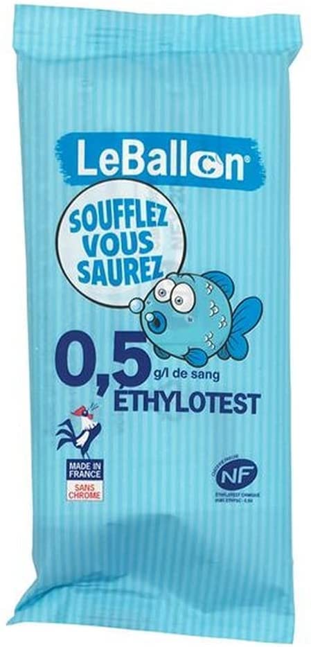 Le Pro du Médical - Lot de 20 Ethylotests jetables - Le Ballon - 0,5g/l - Norme NF – Image 2
