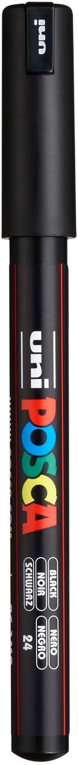 POSCA MARQUEUR NOIR EXTRA FIN 0.7MM