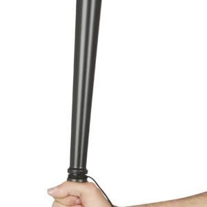 P'tit Clown - 30800 - Matraque - Truncheon - Accessoire de Déguisement Policier, Gendarme - Parfait pour Carnaval, Soirées Costumées, Fêtes à Thèmes, Halloween - 50 cm - Noir - Plastique