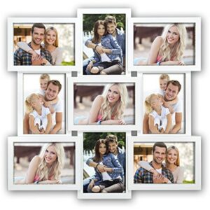 ZEP Santander — Cadre photo multi-vues 9 photos blanc 52 x 52 cm