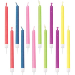P'TIT CLOWN - 23960 - Bougie - flames colorées - lot de 12