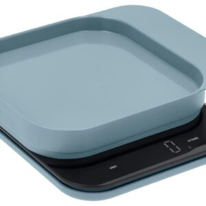 ROSTI Mensura — balance de cuisine avec bol, bleu pastel