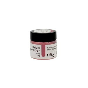 Reslin Poudre de Mica Rose - 9g, Poudre Minérale Nacrée pour Effets Étincelants, Idéale pour la Décoration et l'Artisanat