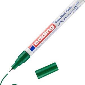 edding 780 Marqueur peinture brillante - vert - 1 feutre peinture brillante - pointe extra fine,8 mm - pour dessin, coloriage, scrapbooking - étanche, très opaque