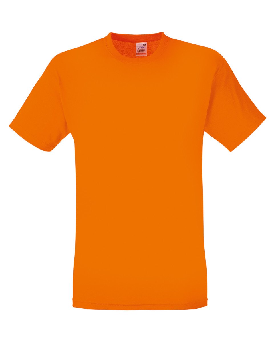 Fruit of the Loom T-Shirt Original pour Homme (Lot de 3), Orange, S