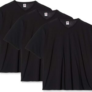 Fruit of the Loom Valueweight Tee-3 Pack T-Shirt, Noir (0), 3XL (Lot de 3) Homme