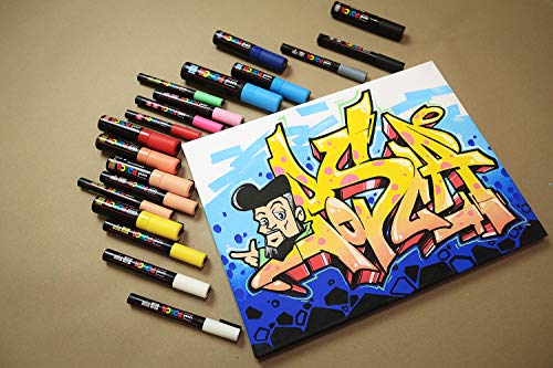 UNI-BALL POSCA — Marqueur pointe ogive fine 0,9-1,3 mm abricot – Image 3
