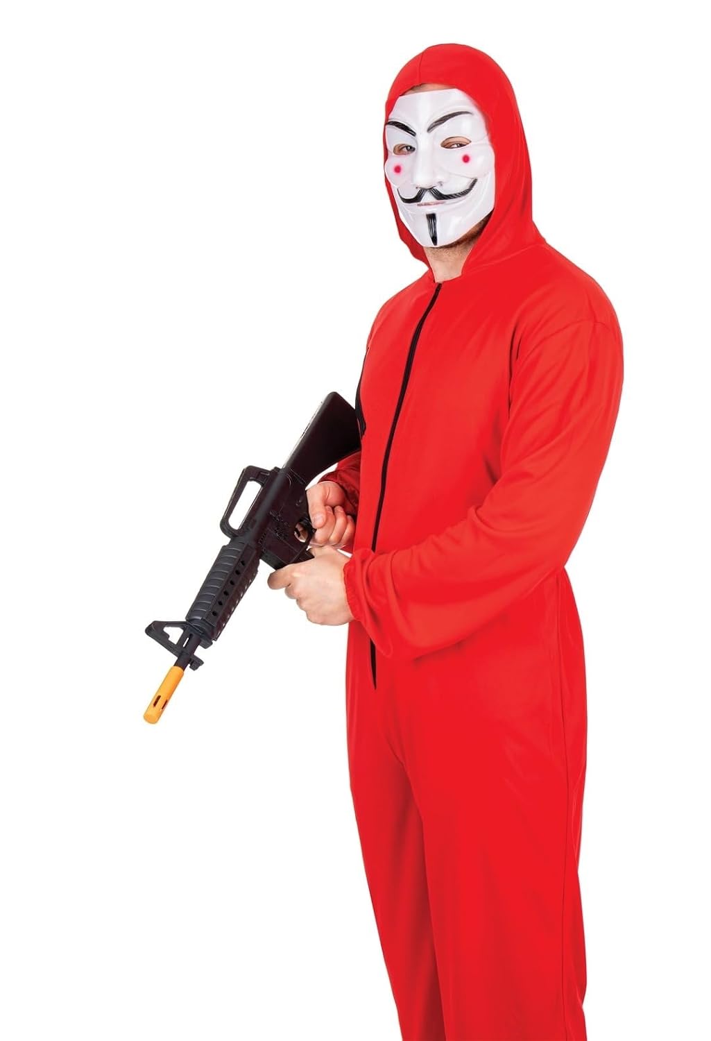 P'TIT CLOWN — Costume Braqueur Adulte Rouge S/M – Image 3