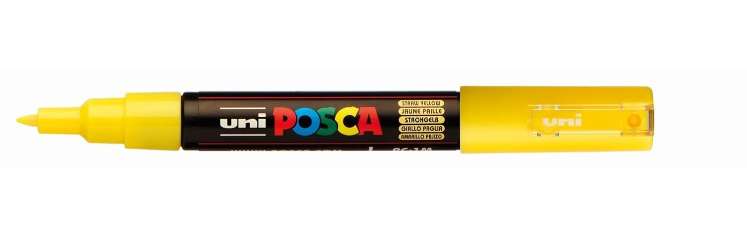 POSCA — Marqueur jaune paille pointe extra fine 1 mm