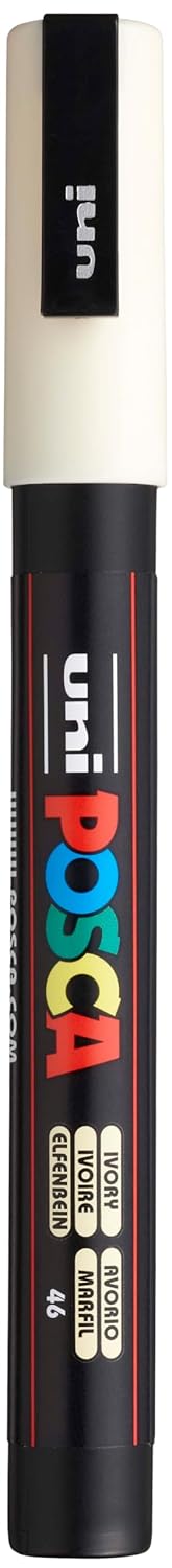 Uni-Ball Posca - 1 marqueur pointe fine conique ivoire