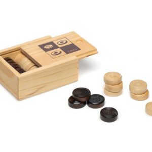 Cayro - Jeu De Dames en Bois - Pièces pour Jouer Aux Dames - Jeu De Société pour Enfants Et Adultes - Jeu Classique Et Traditionnel - Amusant pour Toute La Famille