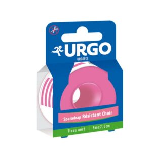 Urgo - Sparadrap - Rouleau de fixation Pansements / Dispositifs - Resistant frottements - 5mx2,5cm