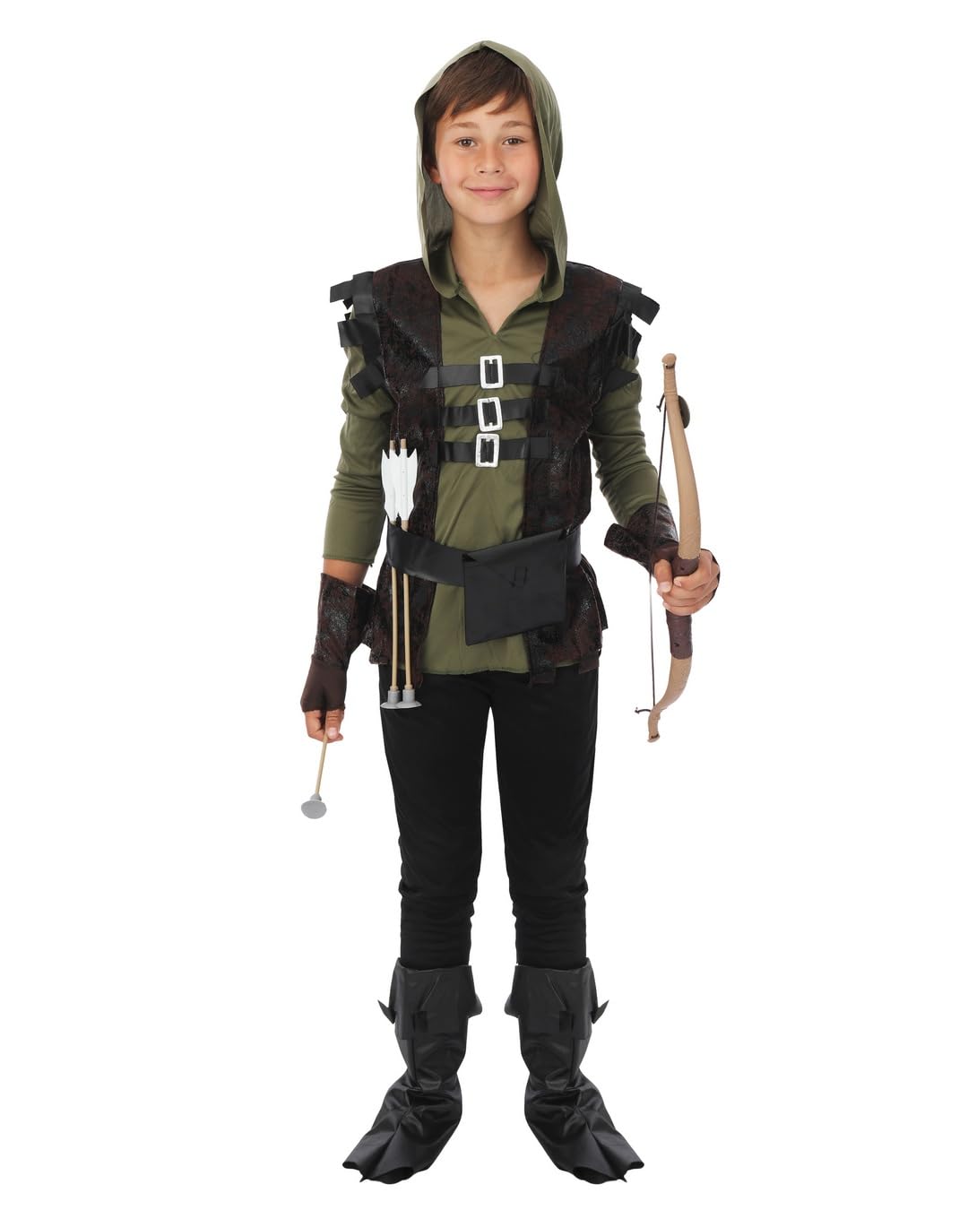 P'TIT CLOWN - Déguisement Archer Enfant - Parfait pour Carnaval, Fêtes Costumées et Évènements à Thème (7-9 ans)