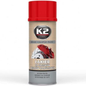 Peinture en spray 400 ml K2 Pro, pour étrier de frein, rouge haute brillance, résistant à la chaleur à 260 °C