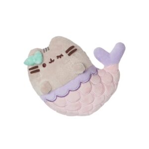 aurora World, 61516, Mermaid Pusheen Petit, Peluche éco-Responsable, Rose & Violet, Rosa & Lila
