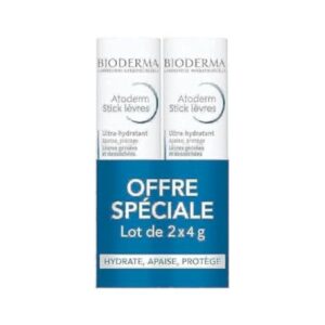 BIODERMA Atoderm — Stick lèvres ultra-hydratant lot de 2 x 4 g
