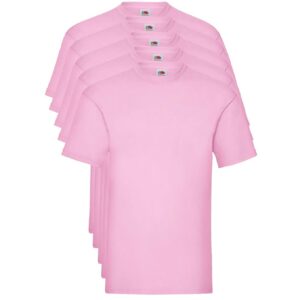 Fruit of the Loom Valueweight 5 Pack, T-Shirt Homme, Rose (Light Pink 52), X-Large (Taille Fabricant: X-L)