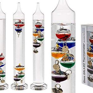 Alternative view of OUT OF THE BLUE — Thermomètre de Galilée en Verre 28 x 5,5 cm