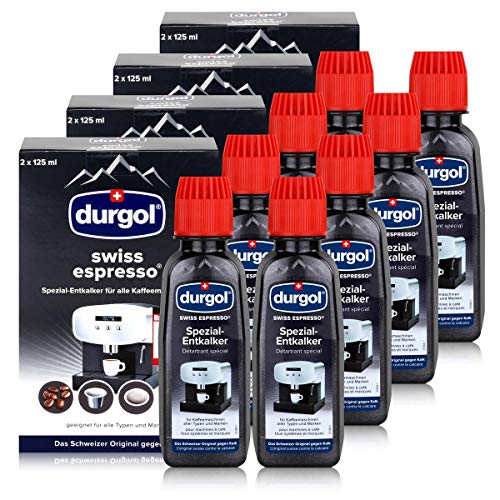 Durgol Swiss Espresso Détartrant spécial – machines à café, 2 x 125 ml 4 Pack