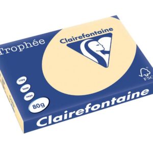 Clairefontaine Trophee Ramette de 500 feuilles papier couleur 80 g A3 Chamois