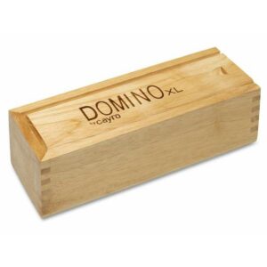 Cayro - Dominos XXL - + 6 Ans - Jeu De Société pour Enfants Et Adultes - Gros Jetons - Jeu De Dominos Classique - avec Boîte en Bois pour Ranger Les Jetons - 2 À 4 Joueurs