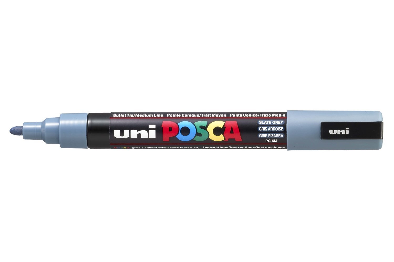 Uni-ball Posca Marqueur Pointe ogive Moyen - Slate Gris