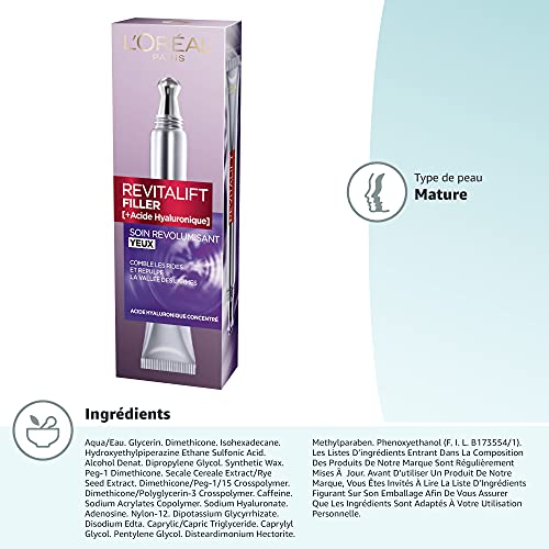 L'ORÉAL PARIS Revitalift Filler — Soin contour des yeux 15 ml – Image 4