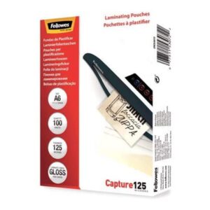 Fellowes 100 Pochettes De Plastification A6 Finition Brillantes Capture 125 microns