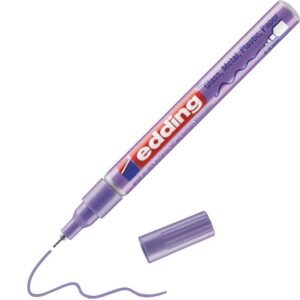 edding 780 Marqueur peinture brillante - violet métallisé - 1 feutre peinture brillante - pointe extra fine,8 mm - pour dessin, coloriage, scrapbooking - étanche, très opaque
