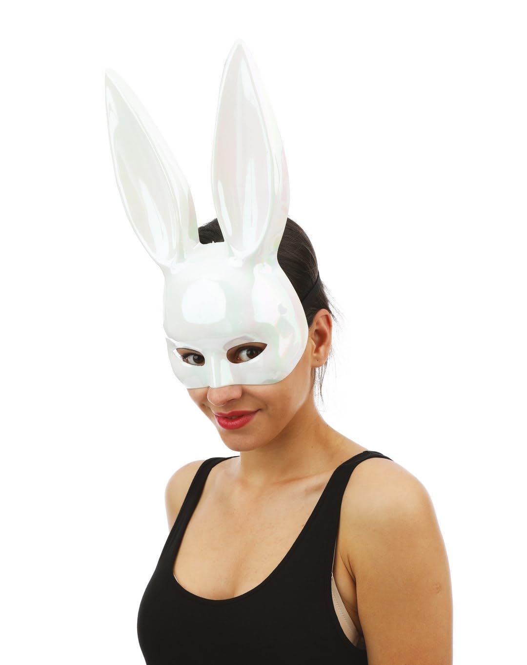 P'TIT CLOWN — Demi-masque lapin iridescent avec élastique – Image 3