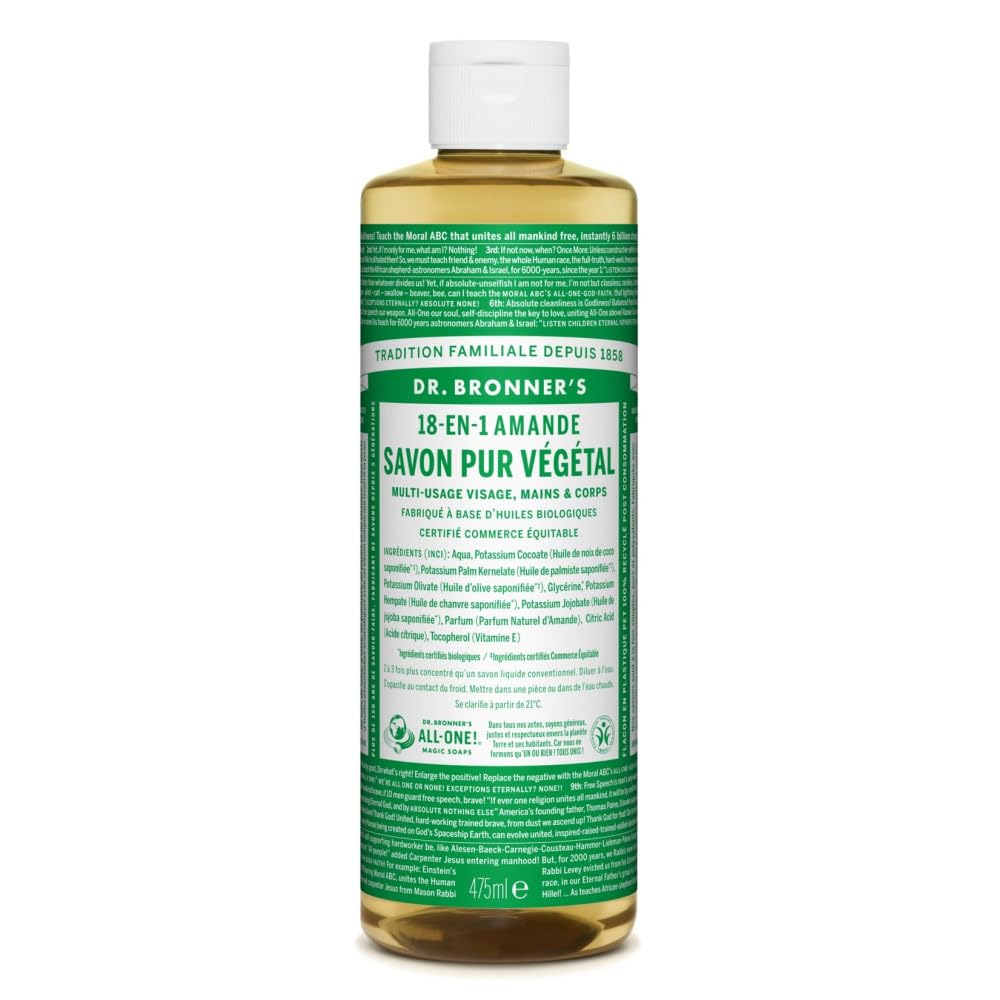 Savon liquide amande Dr Bronner's 475 ml