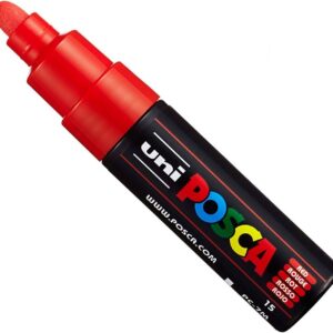 Uni POSCA PC-7M Paint Marker - marqueur – Large Pointe 4,5-5,5 mm – 15 couleurs Red