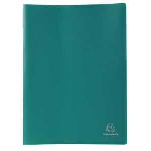 Exacompta - Réf. 8543E - 1 Protège-documents OPAK - 40 pochettes grainées antireflet - 80 vues - pour format A4 - dimensions 24 x 32 cm - couverture en polypro souple - couleur vert foncé