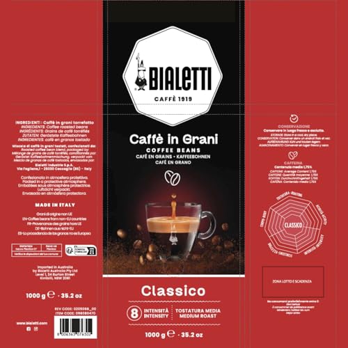 BIALETTI Grain Expert — Café en grains Classico 1kg – Image 6