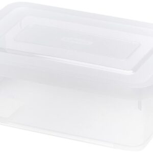 CURVER Boîte de Rangement Handy 4L - Boîte de Rangement Multifonction - Pour Chambre, Bureau, Garage, Cabanon, Buanderie - Fermeture rapide à clips - 29,4 x 19,4 x 10 cm - Transparent