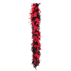 Boland 52655 Boa à Ressorts Rouge et Noir 180 cm